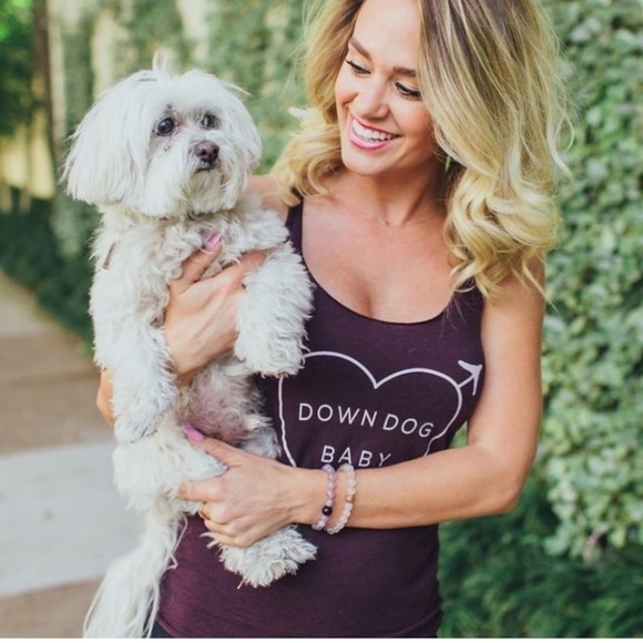 Dirty Blondes Down Baby Dog heart yoga tank top new - Picture 4 of 5